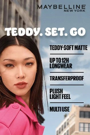 Teddy. Set. Go.y-soft lip tint that stays. Super Stay Teddy Tint delivers up to 12 hours of long-lasting blurred matte lip color. This makeup tints lips for a flush of matte color that lasts all day, no transfer.