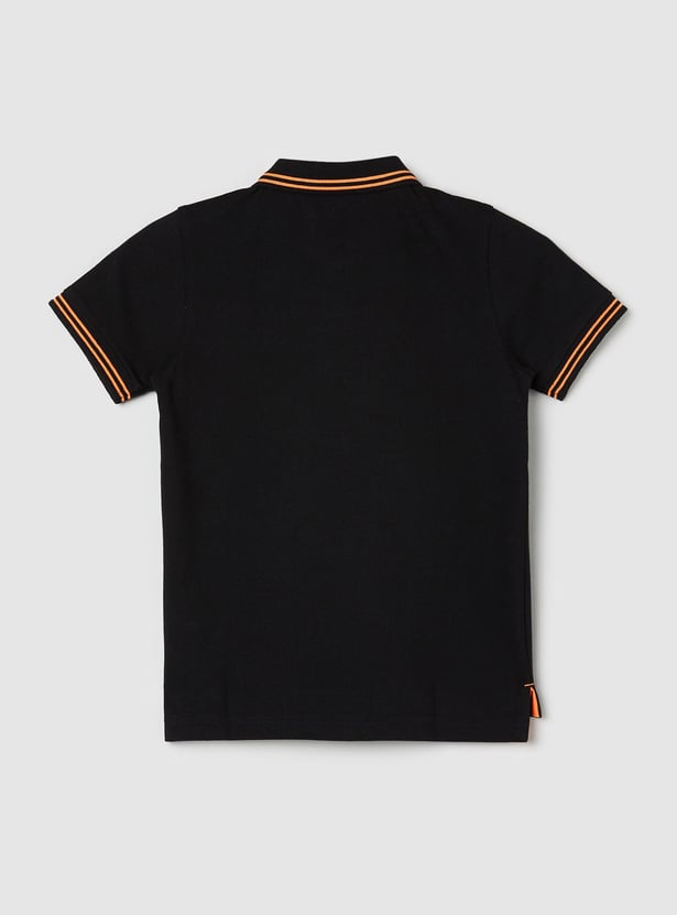 Boys Solid Polo T-shirt