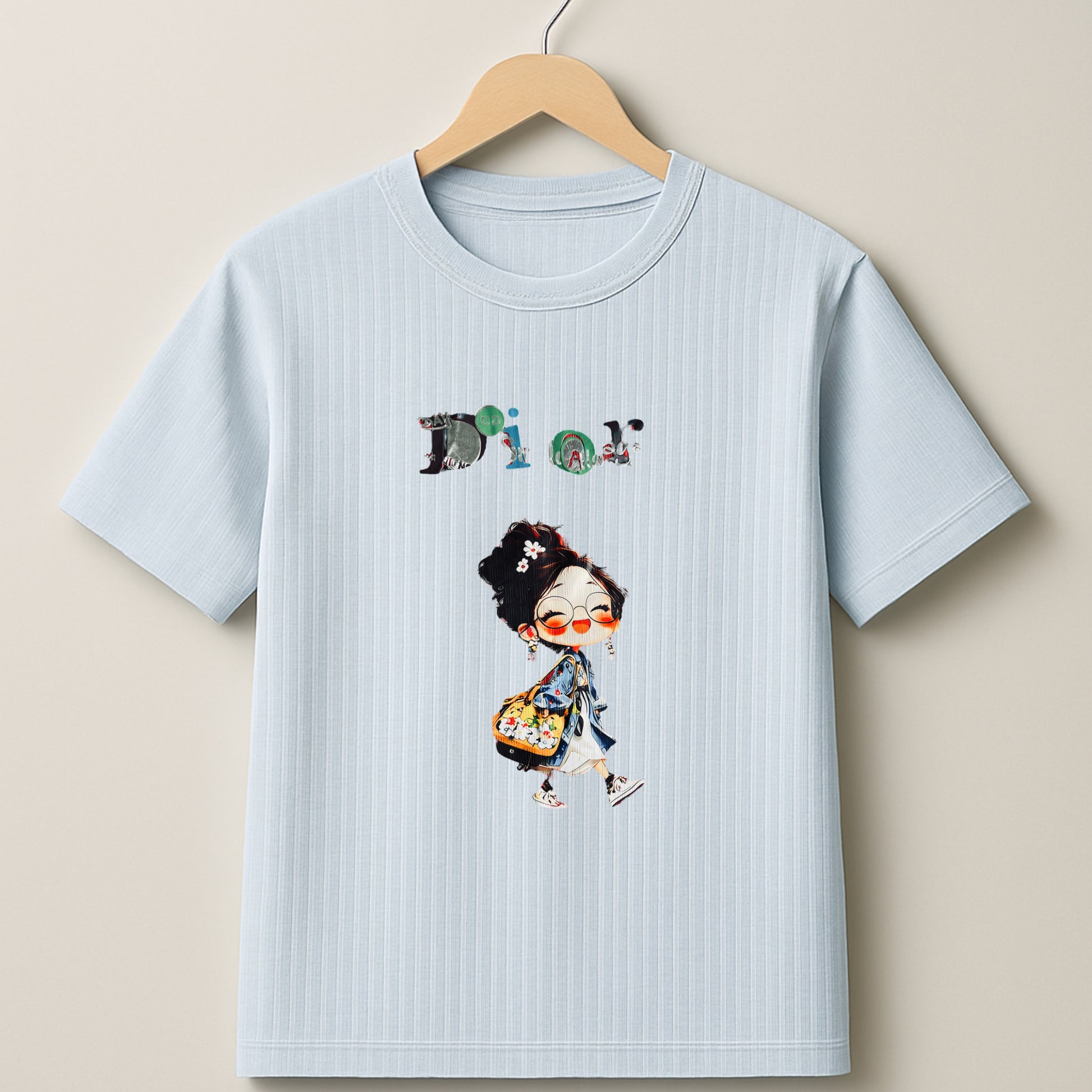 Cool Chic Girl Graphic T-Shirt – Ice Blue