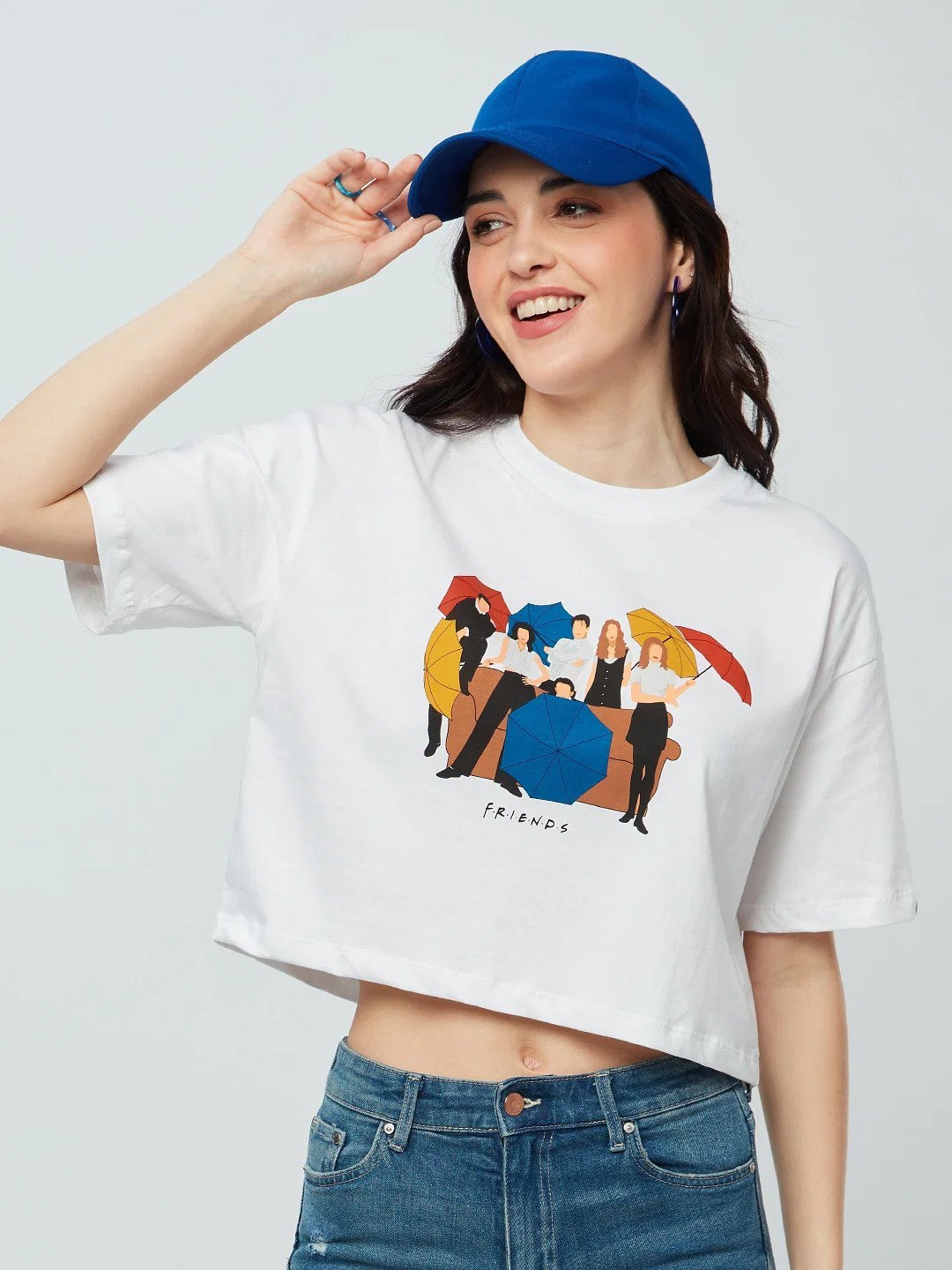 Oversized Crop Printed T-Shirt for Girls Trendy & Comfy in 100% Premium Cotton
