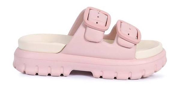 TopiBaaz Flip Flop Double Buckle Pillow Sliders EVA Flat Sandals